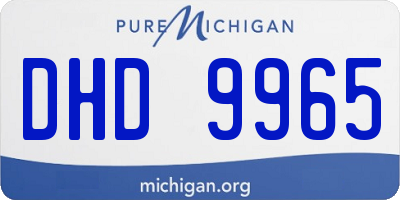 MI license plate DHD9965