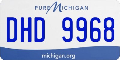 MI license plate DHD9968