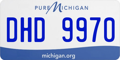 MI license plate DHD9970