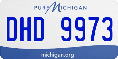 MI license plate DHD9973