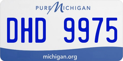 MI license plate DHD9975