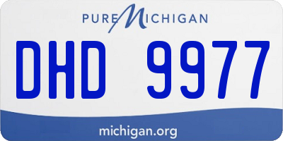 MI license plate DHD9977