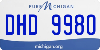MI license plate DHD9980