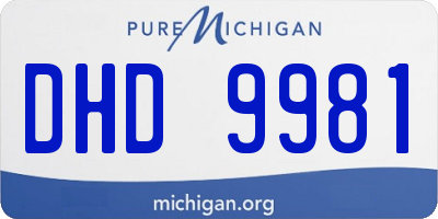MI license plate DHD9981