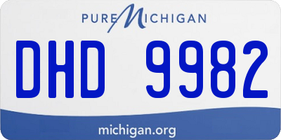 MI license plate DHD9982