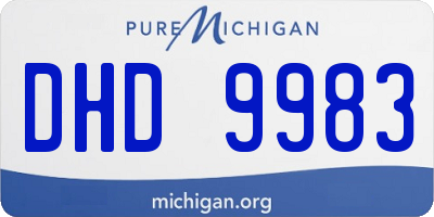 MI license plate DHD9983