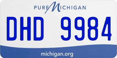 MI license plate DHD9984