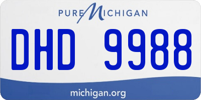MI license plate DHD9988