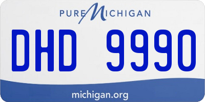 MI license plate DHD9990