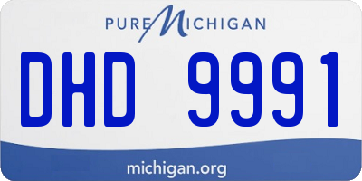 MI license plate DHD9991