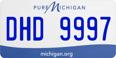 MI license plate DHD9997
