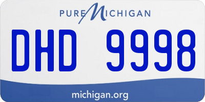 MI license plate DHD9998