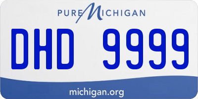 MI license plate DHD9999