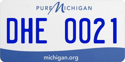 MI license plate DHE0021