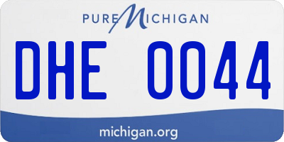 MI license plate DHE0044