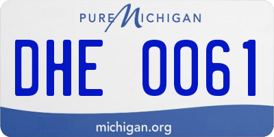 MI license plate DHE0061