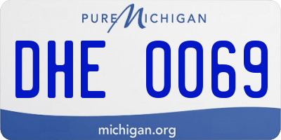 MI license plate DHE0069