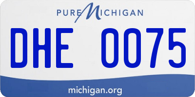 MI license plate DHE0075