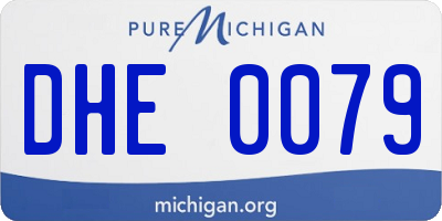 MI license plate DHE0079