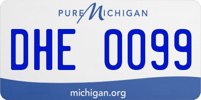 MI license plate DHE0099