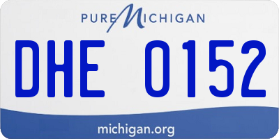 MI license plate DHE0152