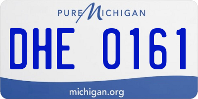 MI license plate DHE0161