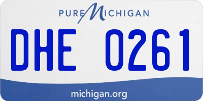 MI license plate DHE0261