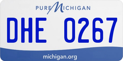 MI license plate DHE0267
