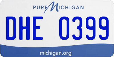 MI license plate DHE0399