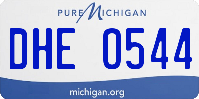 MI license plate DHE0544
