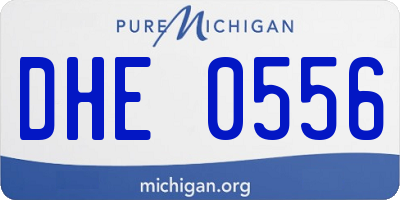 MI license plate DHE0556