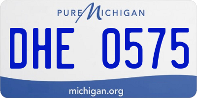 MI license plate DHE0575