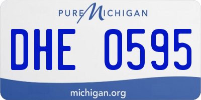 MI license plate DHE0595