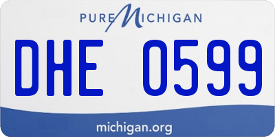 MI license plate DHE0599