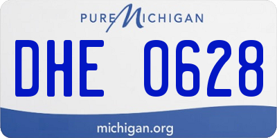 MI license plate DHE0628