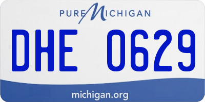 MI license plate DHE0629