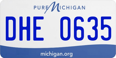 MI license plate DHE0635
