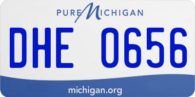 MI license plate DHE0656