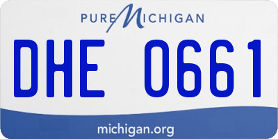 MI license plate DHE0661