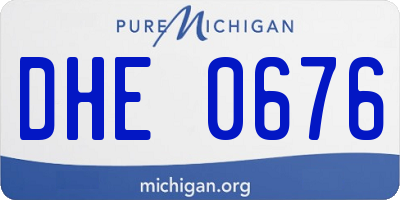 MI license plate DHE0676