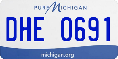 MI license plate DHE0691