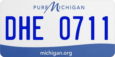 MI license plate DHE0711