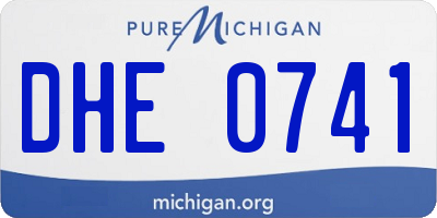MI license plate DHE0741