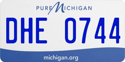MI license plate DHE0744