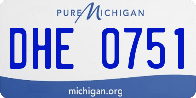 MI license plate DHE0751