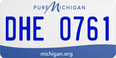 MI license plate DHE0761