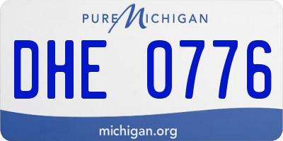 MI license plate DHE0776