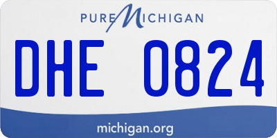 MI license plate DHE0824