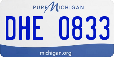 MI license plate DHE0833
