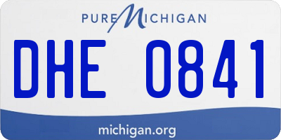 MI license plate DHE0841